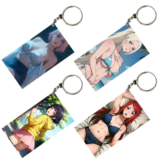 HENTAI Anime Unique Style 4 pcs Combo Keychain