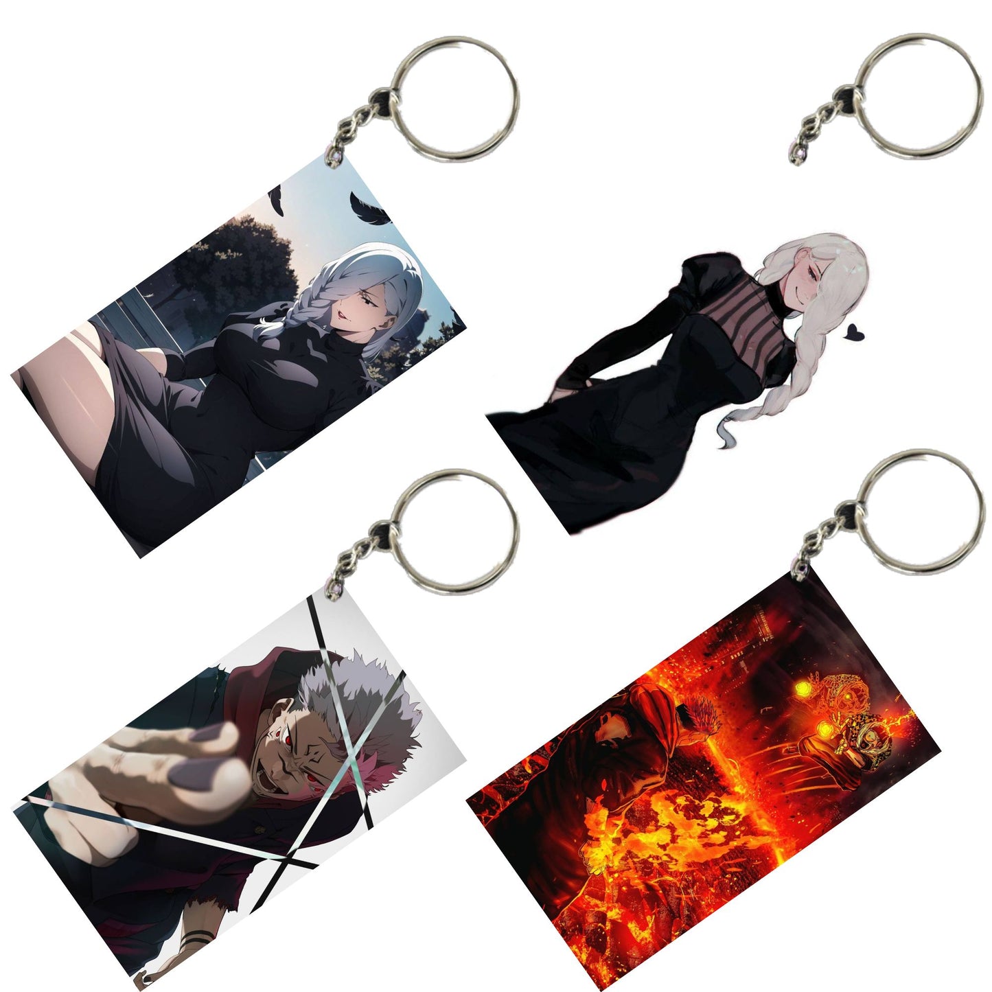 JUJUTSU KAISEN Anime Unique Style 4 pcs Combo Keychain