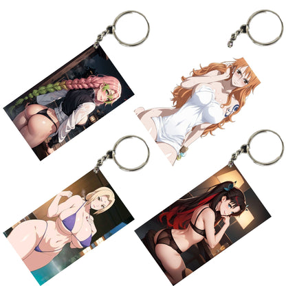 HENTAI Anime Unique Style 4 pcs Combo Keychain