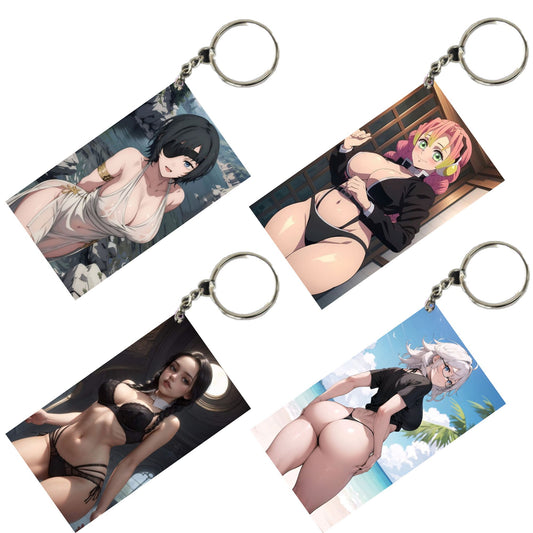 HENTAI Anime Unique Style 4 pcs Combo Keychain