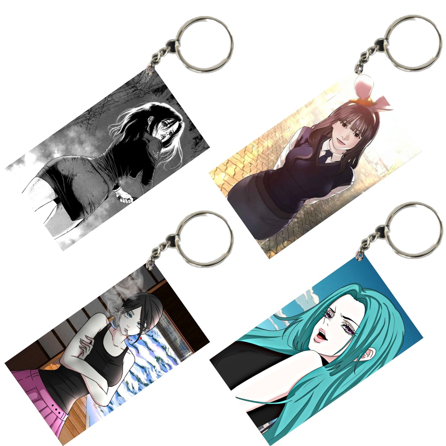 HENTAI Anime Unique Style 4 pcs Combo Keychain