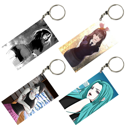 HENTAI Anime Unique Style 4 pcs Combo Keychain