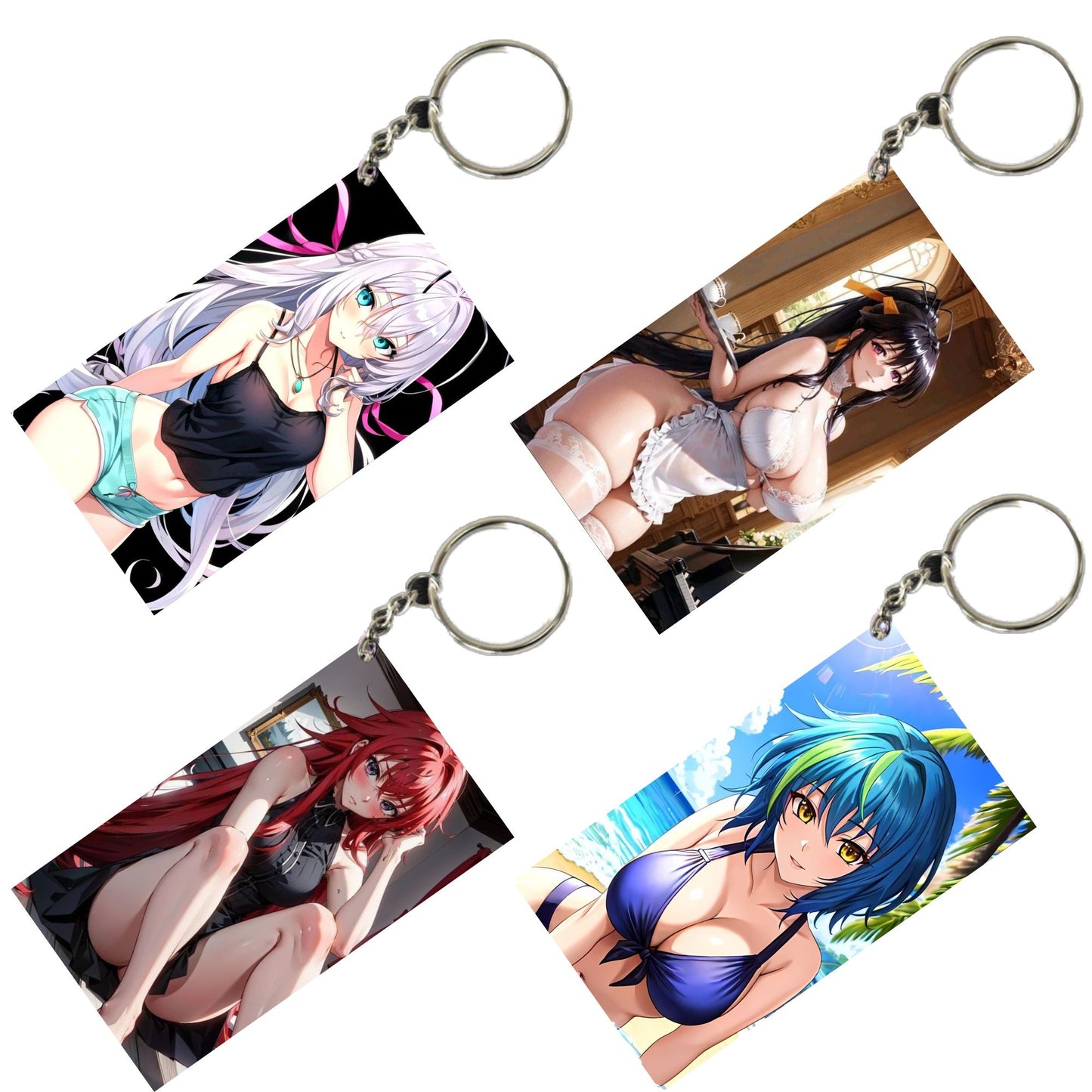 HENTAI Anime Unique Style 4 pcs Combo Keychain