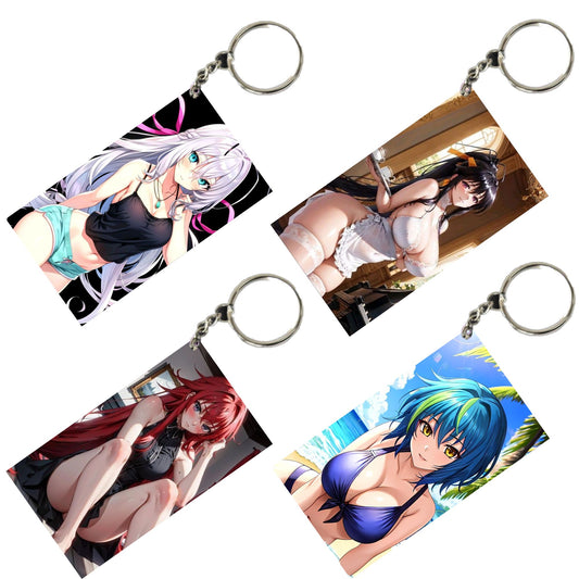 HENTAI Anime Unique Style 4 pcs Combo Keychain