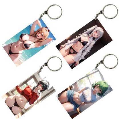 HENTAI Anime Unique Style 4 pcs Combo Keychain