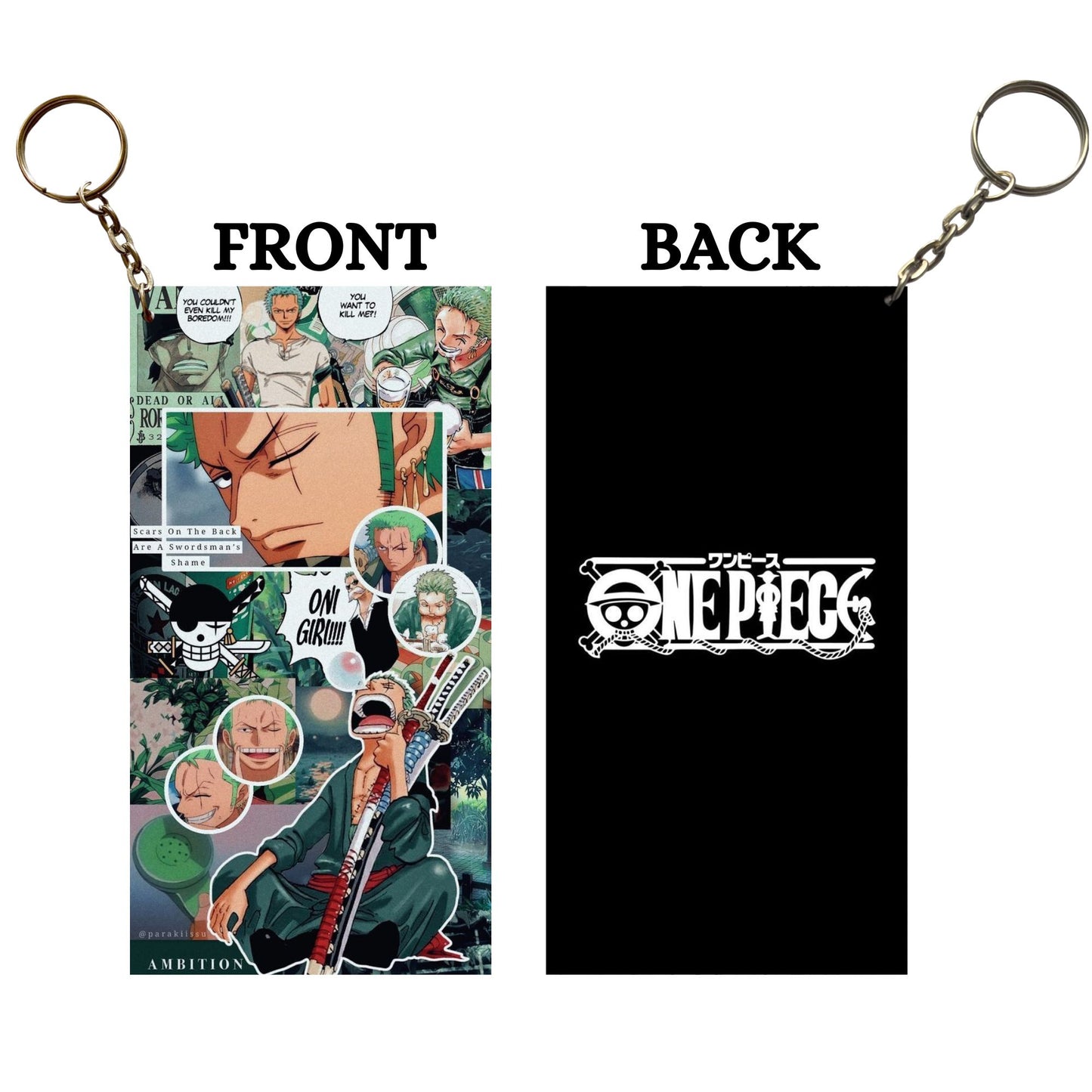 One Piece ZORO Anime Keychain