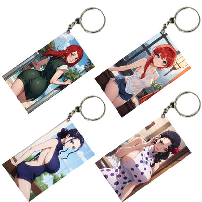 HENTAI Anime Unique Style 4 pcs Combo Keychain