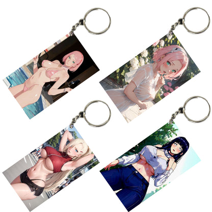 HENTAI Anime Unique Style 4 pcs Combo Keychain