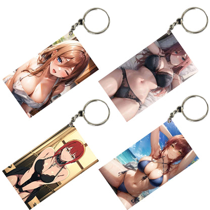 HENTAI Anime Unique Style 4 pcs Combo Keychain