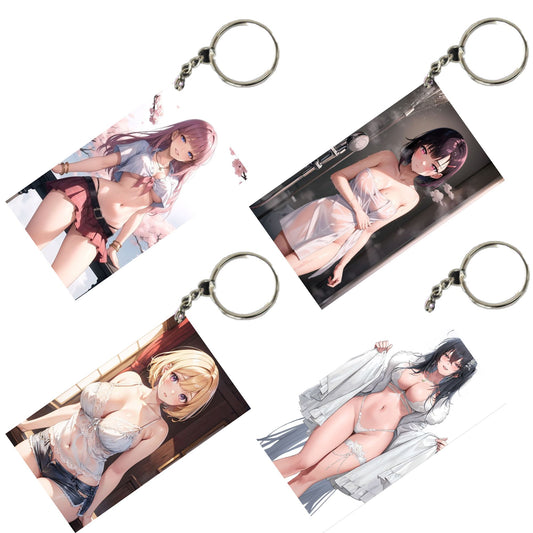 HENTAI Anime Unique Style 4 pcs Combo Keychain