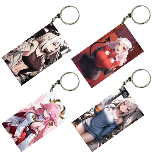 HENTAI Anime Unique Style 4 pcs Combo Keychain