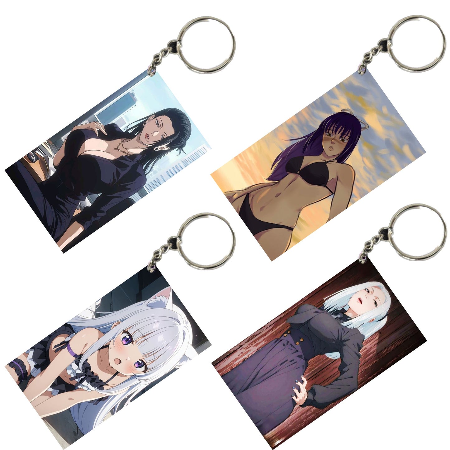 HENTAI Anime Unique Style 4 pcs Combo Keychain