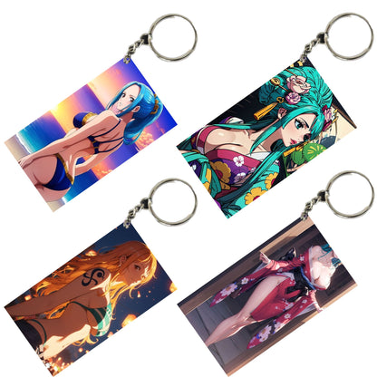 HENTAI Anime Unique Style 4 pcs Combo Keychain