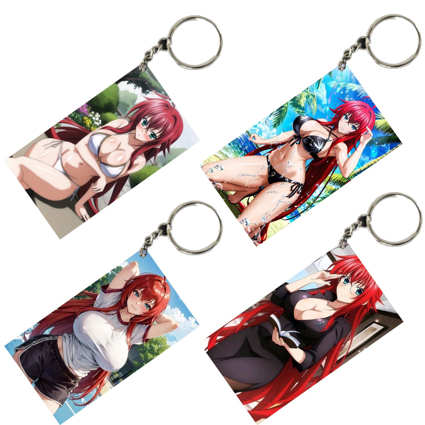 HENTAI Anime Unique Style 4 pcs Combo Keychain