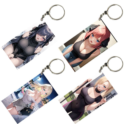 HENTAI Anime Unique Style 4 pcs Combo Keychain