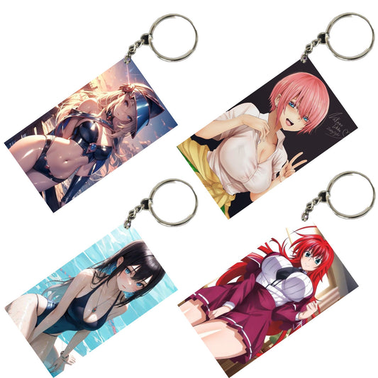 HENTAI Anime Unique Style 4 pcs Combo Keychain