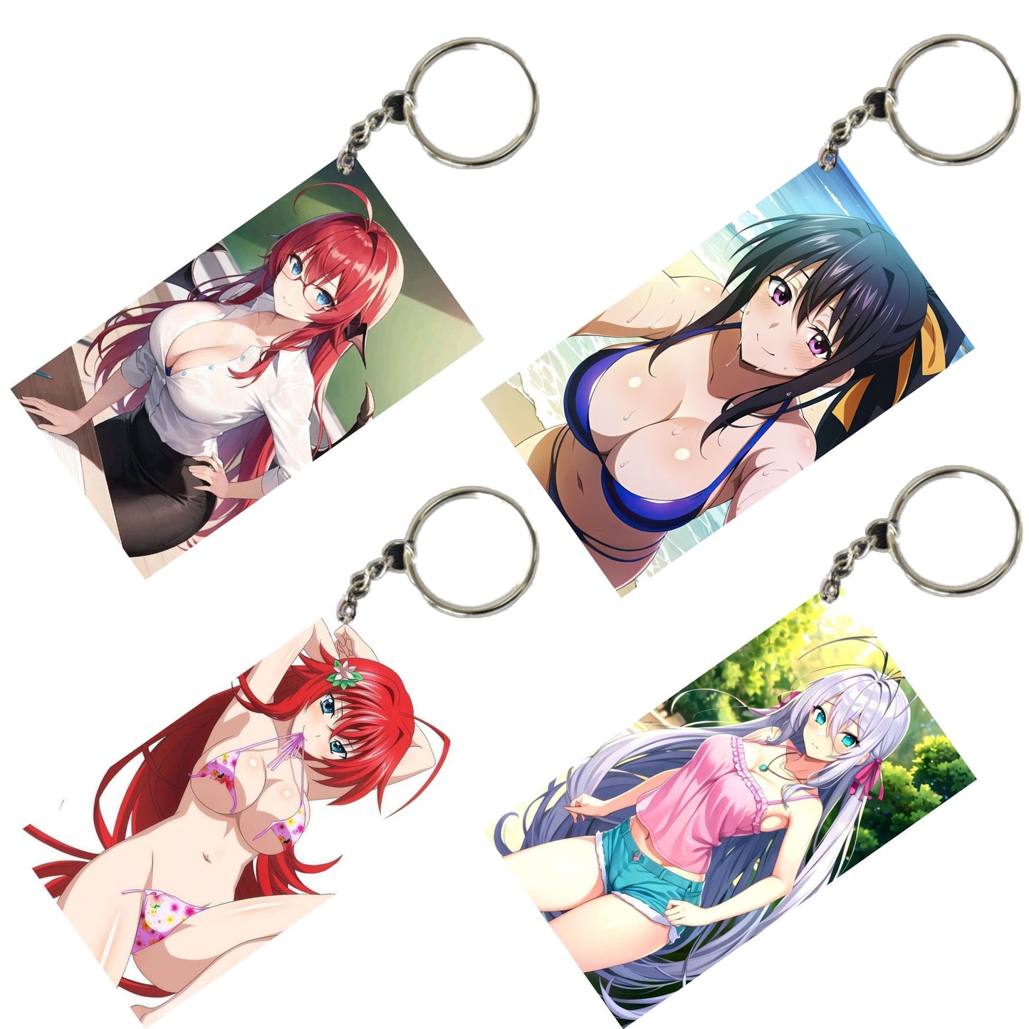 HENTAI Anime Unique Style 4 pcs Combo Keychain