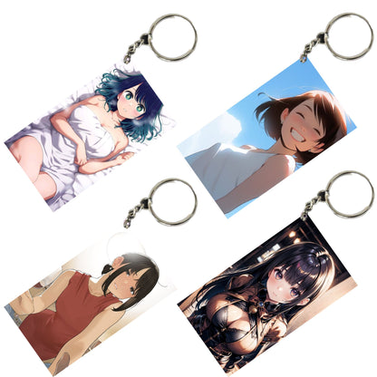 HENTAI Anime Unique Style 4 pcs Combo Keychain