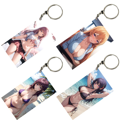 HENTAI Anime Unique Style 4 pcs Combo Keychain