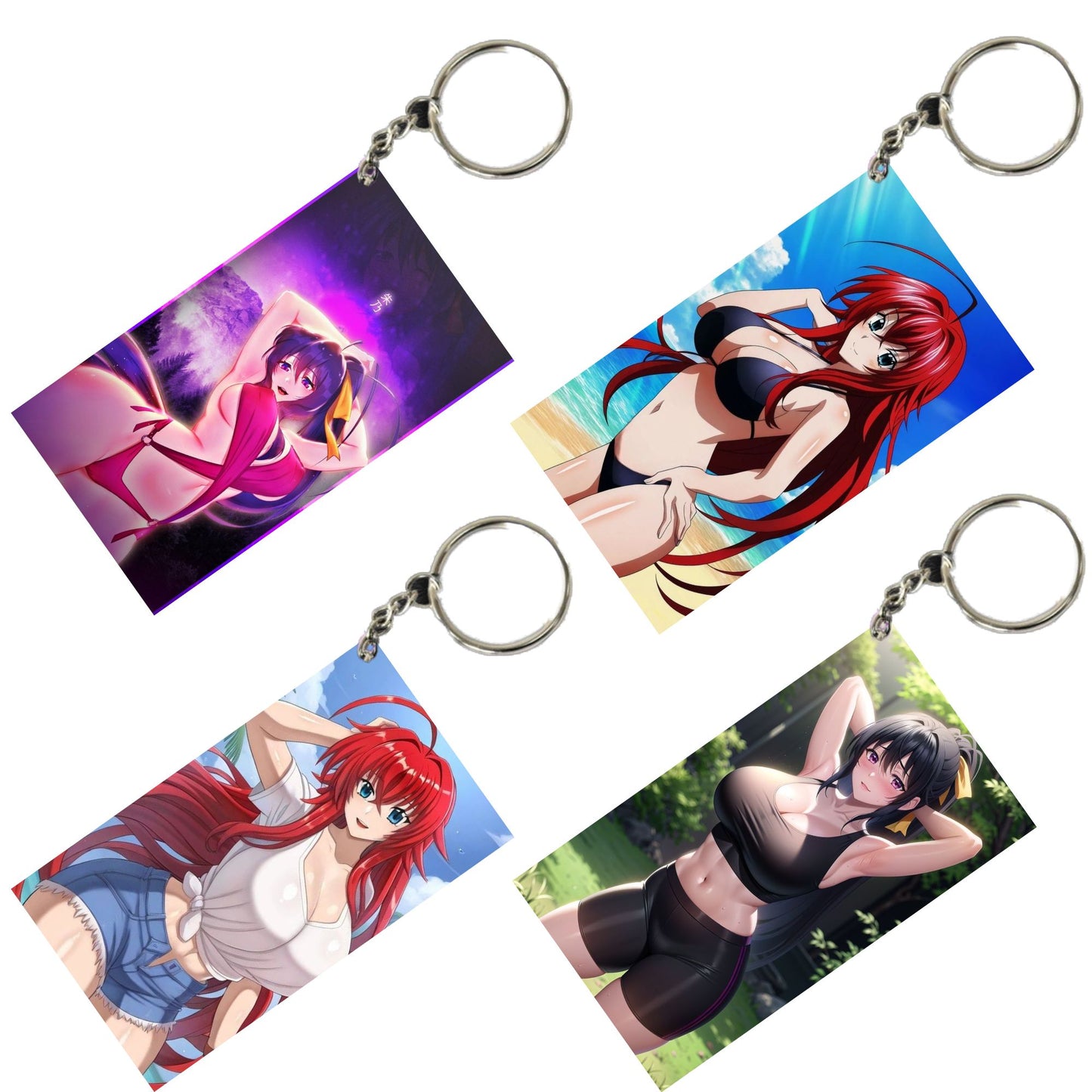 HENTAI Anime Unique Style 4 pcs Combo Keychain