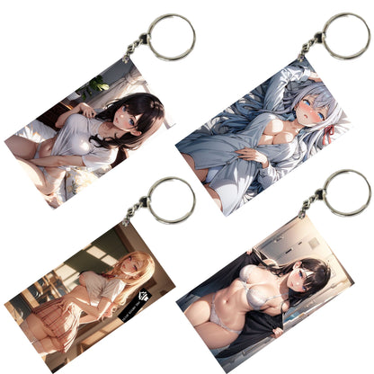 HENTAI Anime Unique Style 4 pcs Combo Keychain