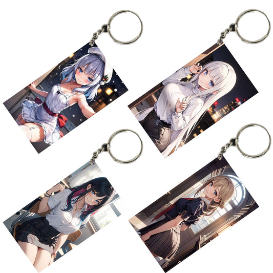 HENTAI Anime Unique Style 4 pcs Combo Keychain