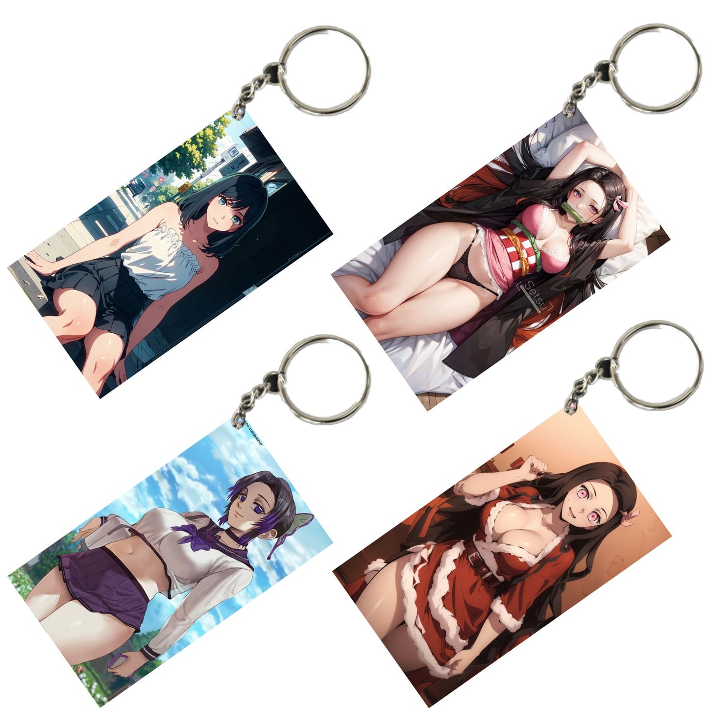 HENTAI Anime Unique Style 4 pcs Combo Keychain