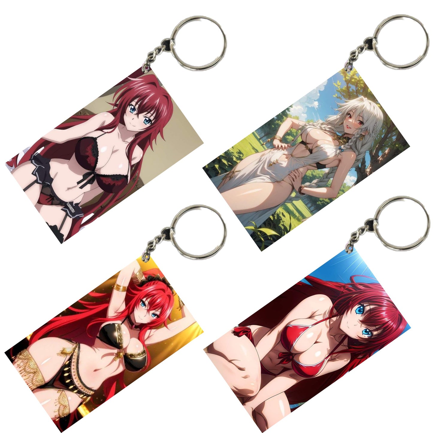 HENTAI Anime Unique Style 4 pcs Combo Keychain