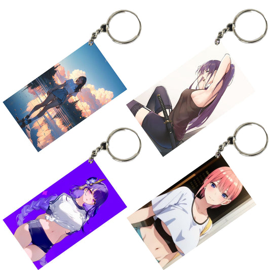 HENTAI Anime Unique Style 4 pcs Combo Keychain