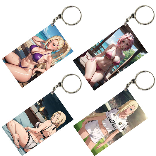 HENTAI Anime Unique Style 4 pcs Combo Keychain