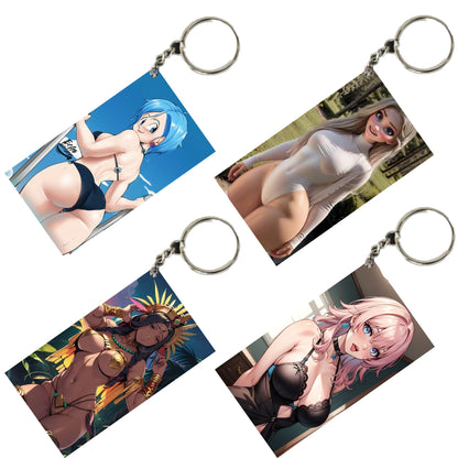 HENTAI Anime Unique Style 4 pcs Combo Keychain