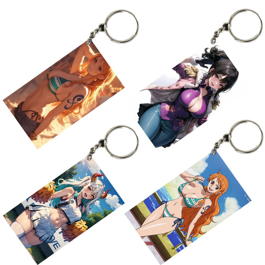 HENTAI Anime Unique Style 4 pcs Combo Keychain