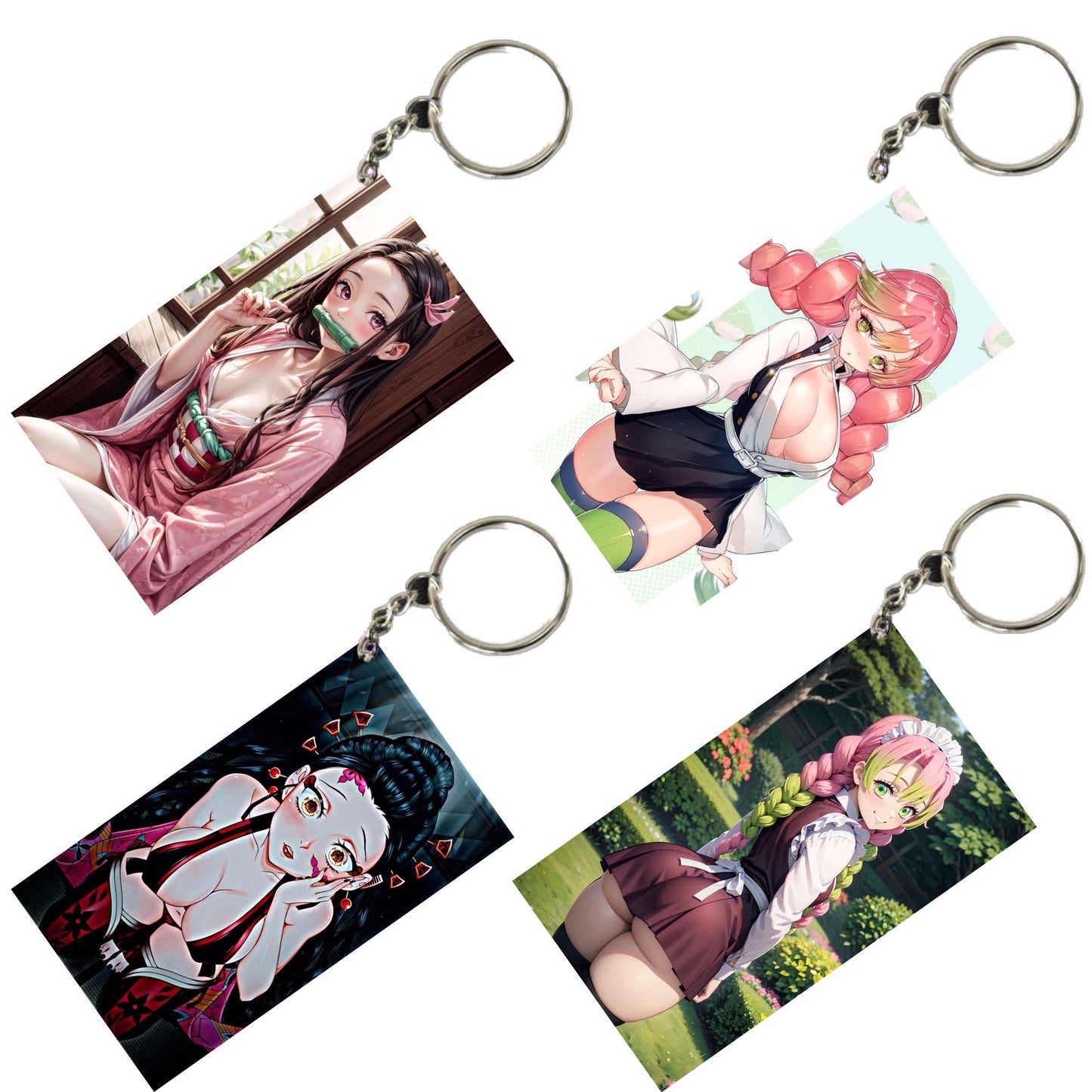 HENTAI Anime Unique Style 4 pcs Combo Keychain