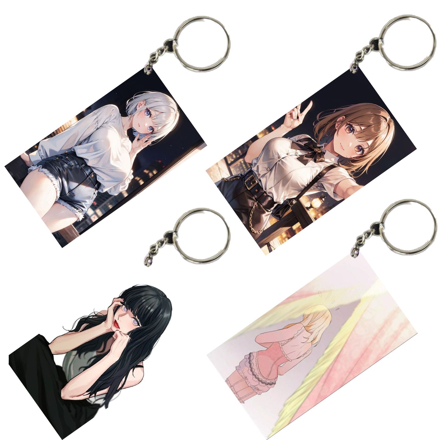 HENTAI Anime Unique Style 4 pcs Combo Keychain