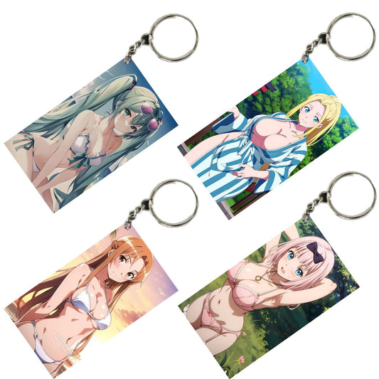 HENTAI Anime Unique Style 4 pcs Combo Keychain