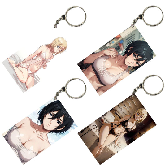 HENTAI Anime Unique Style 4 pcs Combo Keychain