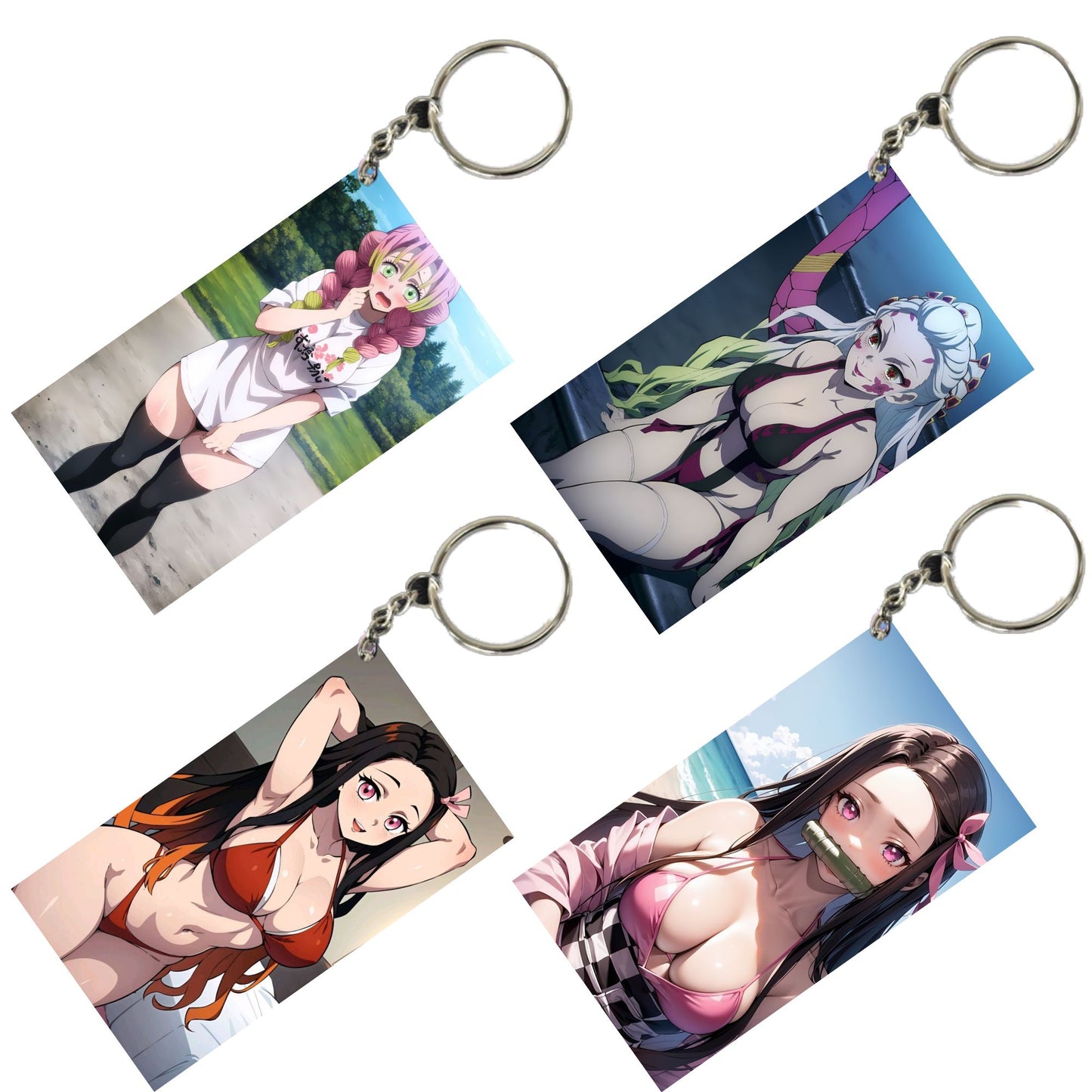 HENTAI Anime Unique Style 4 pcs Combo Keychain