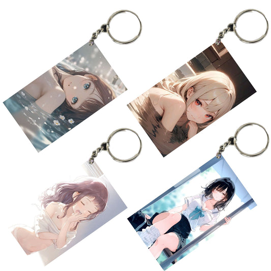 HENTAI Anime Unique Style 4 pcs Combo Keychain