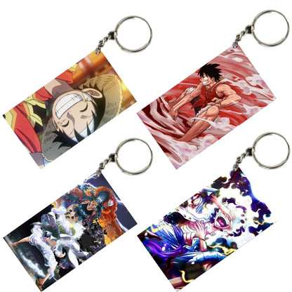 One Piece Anime Unique Style 4 pcs Combo Keychain