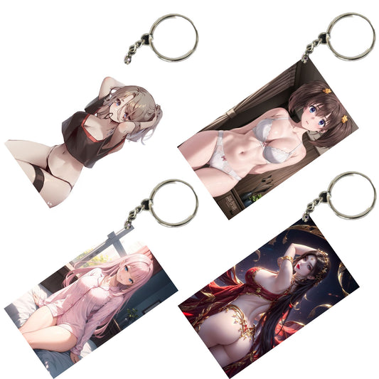 HENTAI Anime Unique Style 4 pcs Combo Keychain