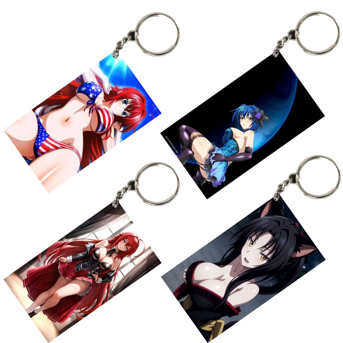 HENTAI Anime Unique Style 4 pcs Combo Keychain