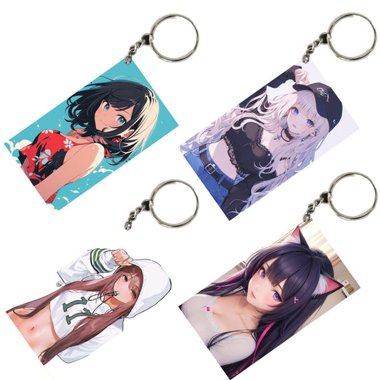 HENTAI Anime Unique Style 4 pcs Combo Keychain