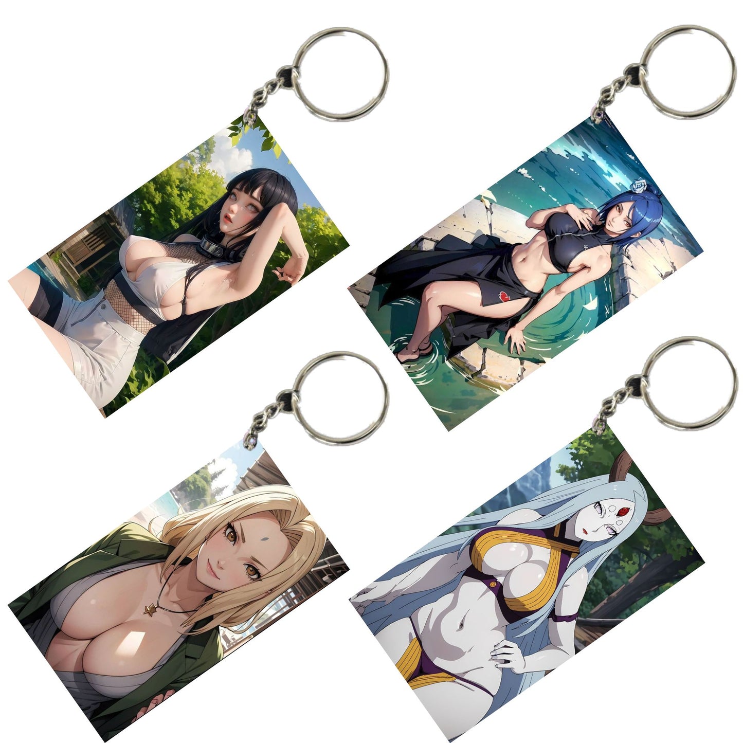 HENTAI Anime Unique Style 4 pcs Combo Keychain