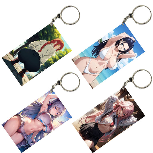 HENTAI Anime Unique Style 4 pcs Combo Keychain