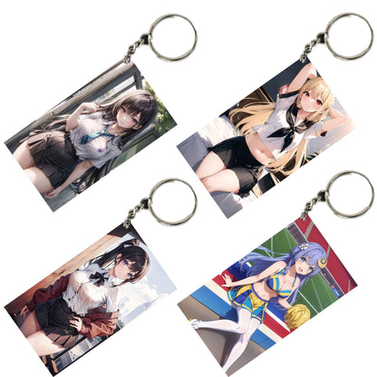 HENTAI Anime Unique Style 4 pcs Combo Keychain