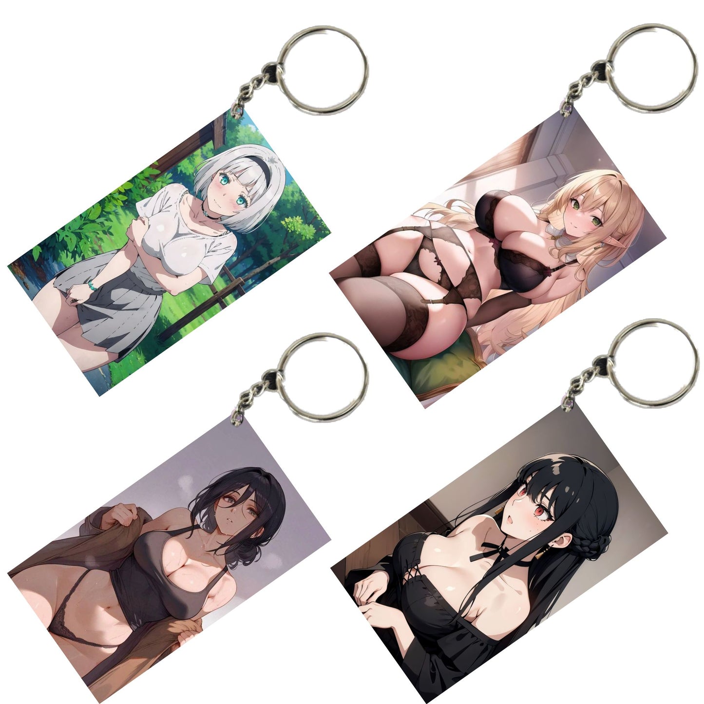 HENTAI Anime Unique Style 4 pcs Combo Keychain