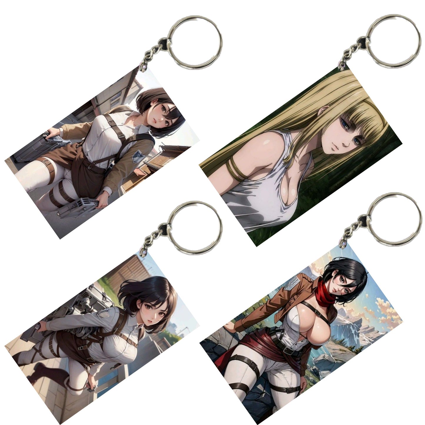 HENTAI Anime Unique Style 4 pcs Combo Keychain