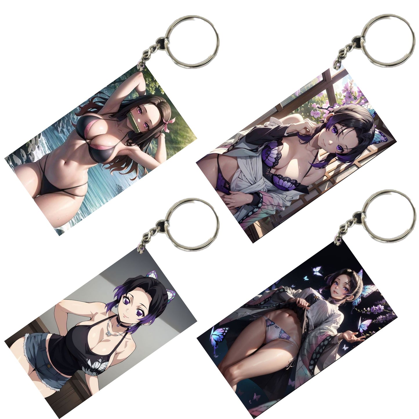 HENTAI Anime Unique Style 4 pcs Combo Keychain