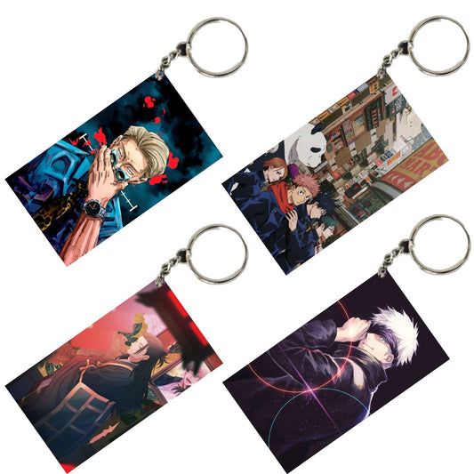 JUJUTSU KAISEN Anime Unique Style 4 pcs Combo Keychain