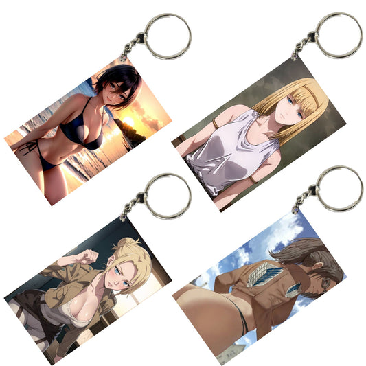 HENTAI Anime Unique Style 4 pcs Combo Keychain